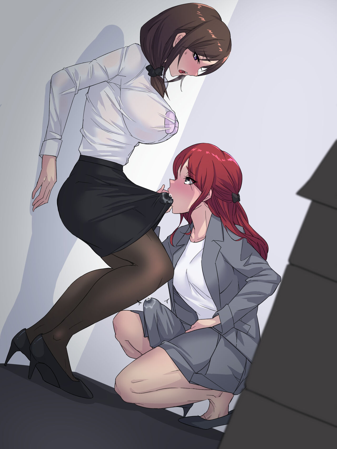 Kōhai ni Shibo Sei sa Reru Futanari OL page 8 full