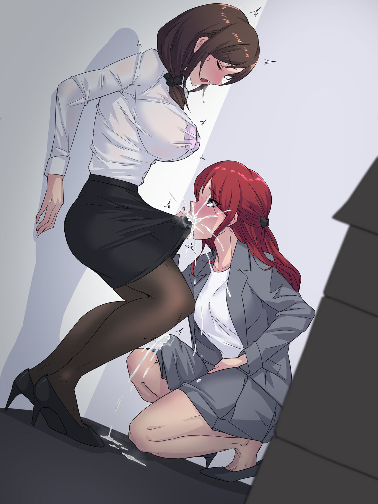 Kōhai ni Shibo Sei sa Reru Futanari OL page 9 full
