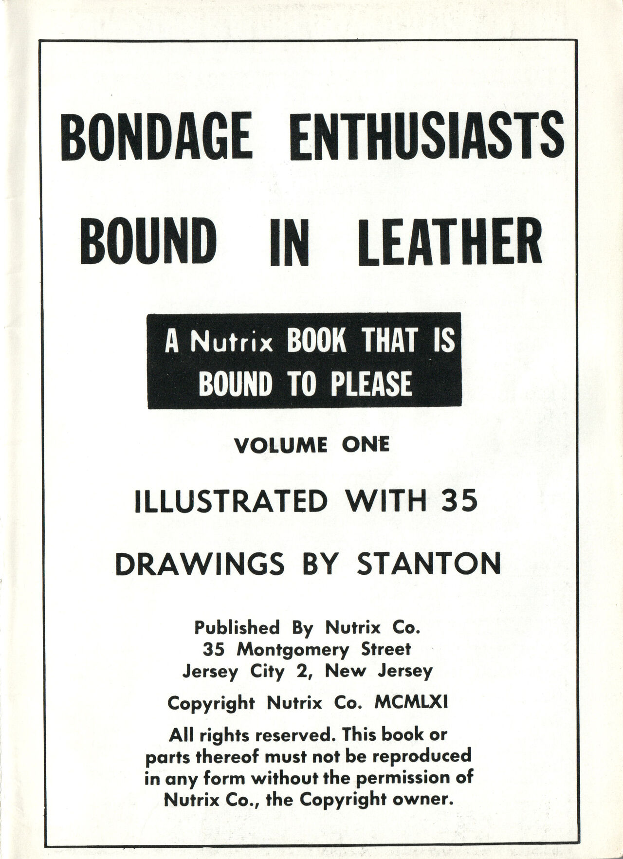 Bondage Enthusiasts Bound in Leather Volume 1 page 3 full