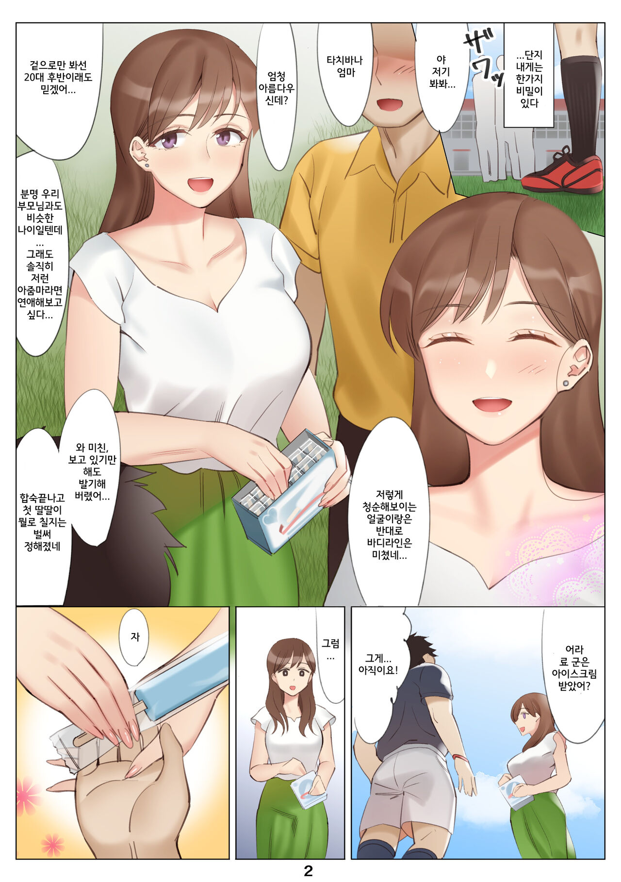 Boku to Kanojo no Okaa-san to Hito Natsu no Koi no Owari Zenpen | 나와 여친엄마와 한여름 사랑의 끝 전편 page 3 full
