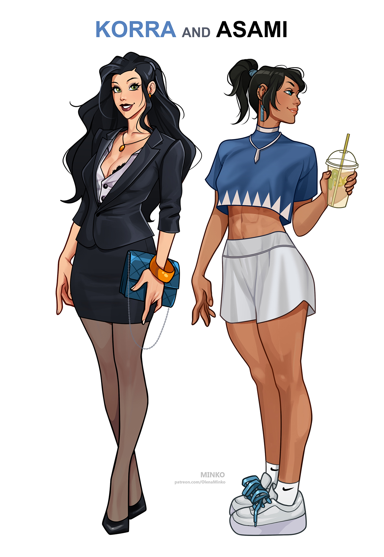Korra and Asami: Office Story page 1 full