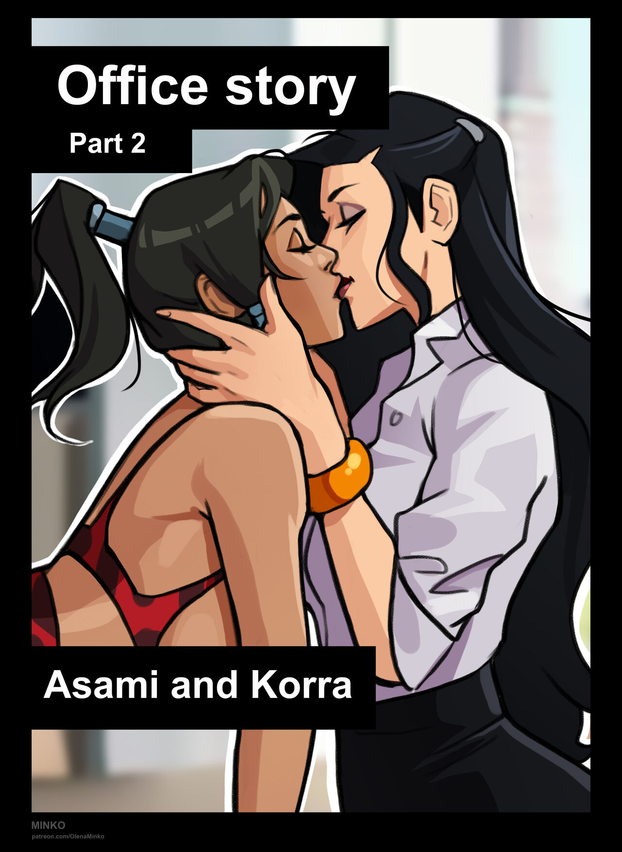Korra and Asami: Office Story page 9 full