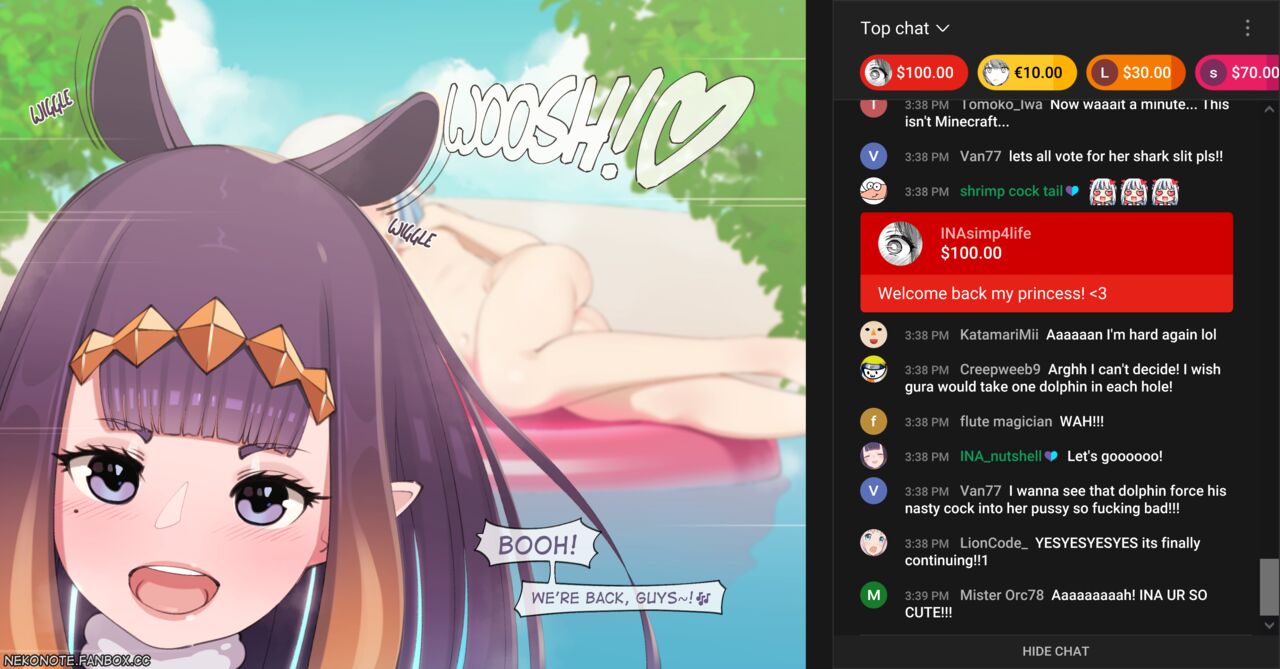Gura and Ina's Dolphin Sex Livestream Part 2 page 8 full