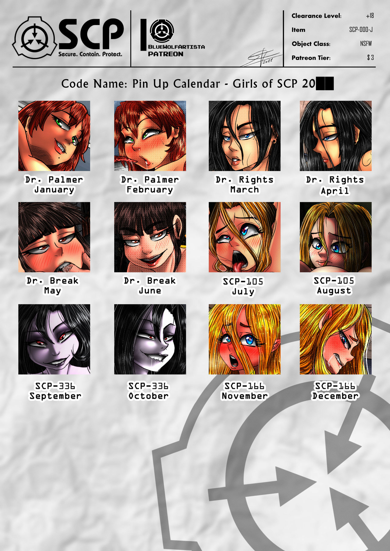 Girls of SCP Pin Up Calendar page 2 full