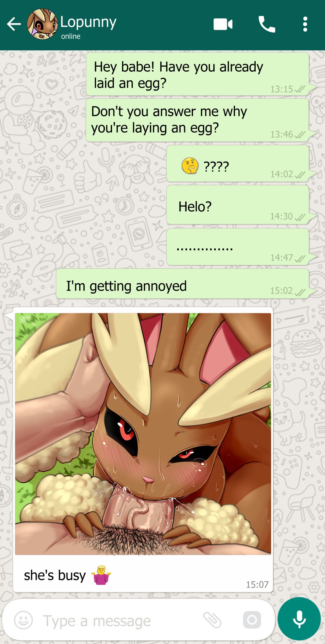Lopunny's Breeding Session page 1 full