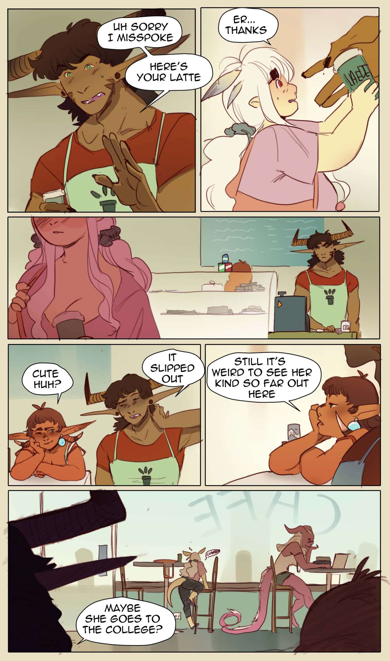 Modern AU - Kaede and Kor page 3 full