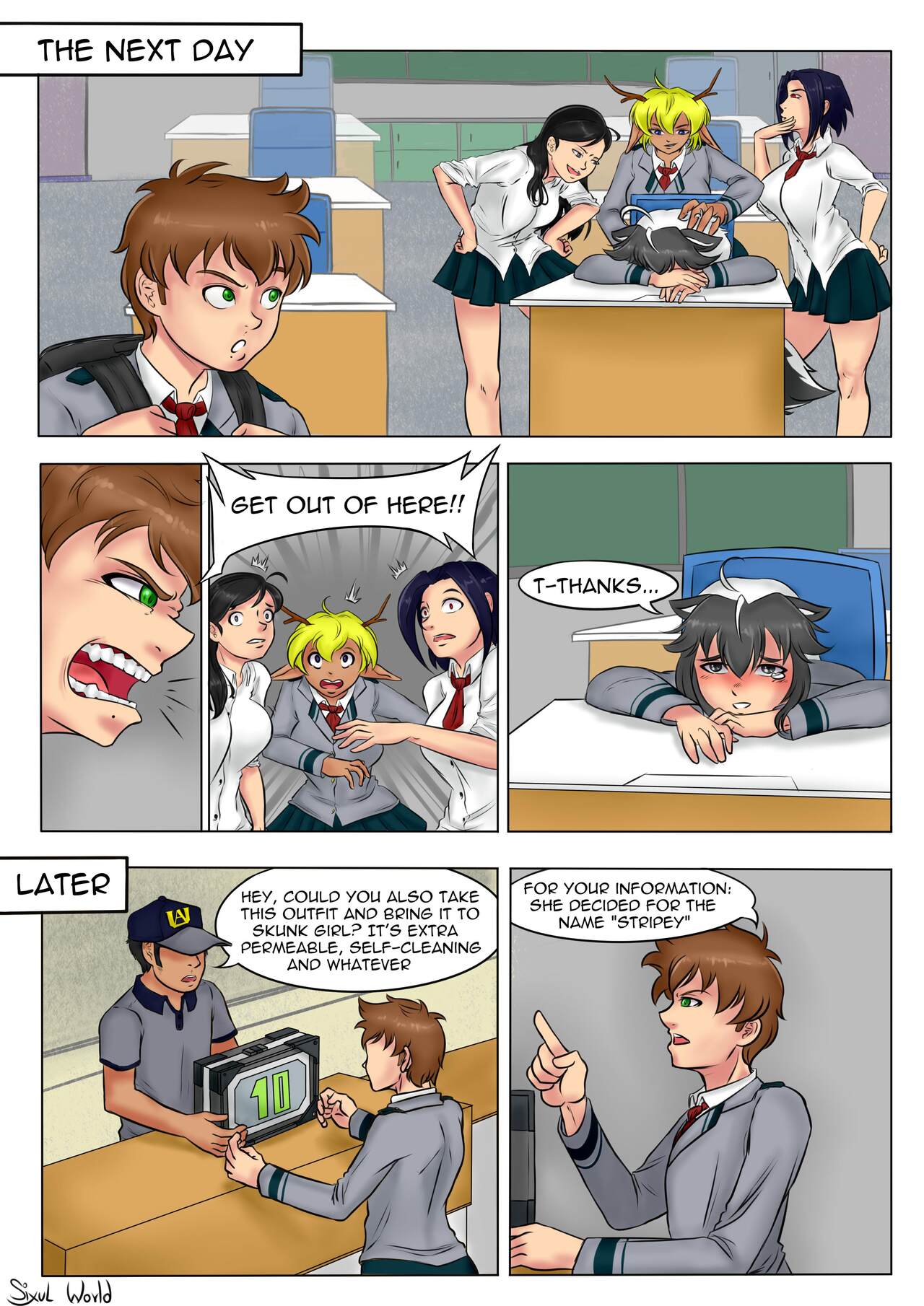 Skunk Girl Panty Transformation page 2 full