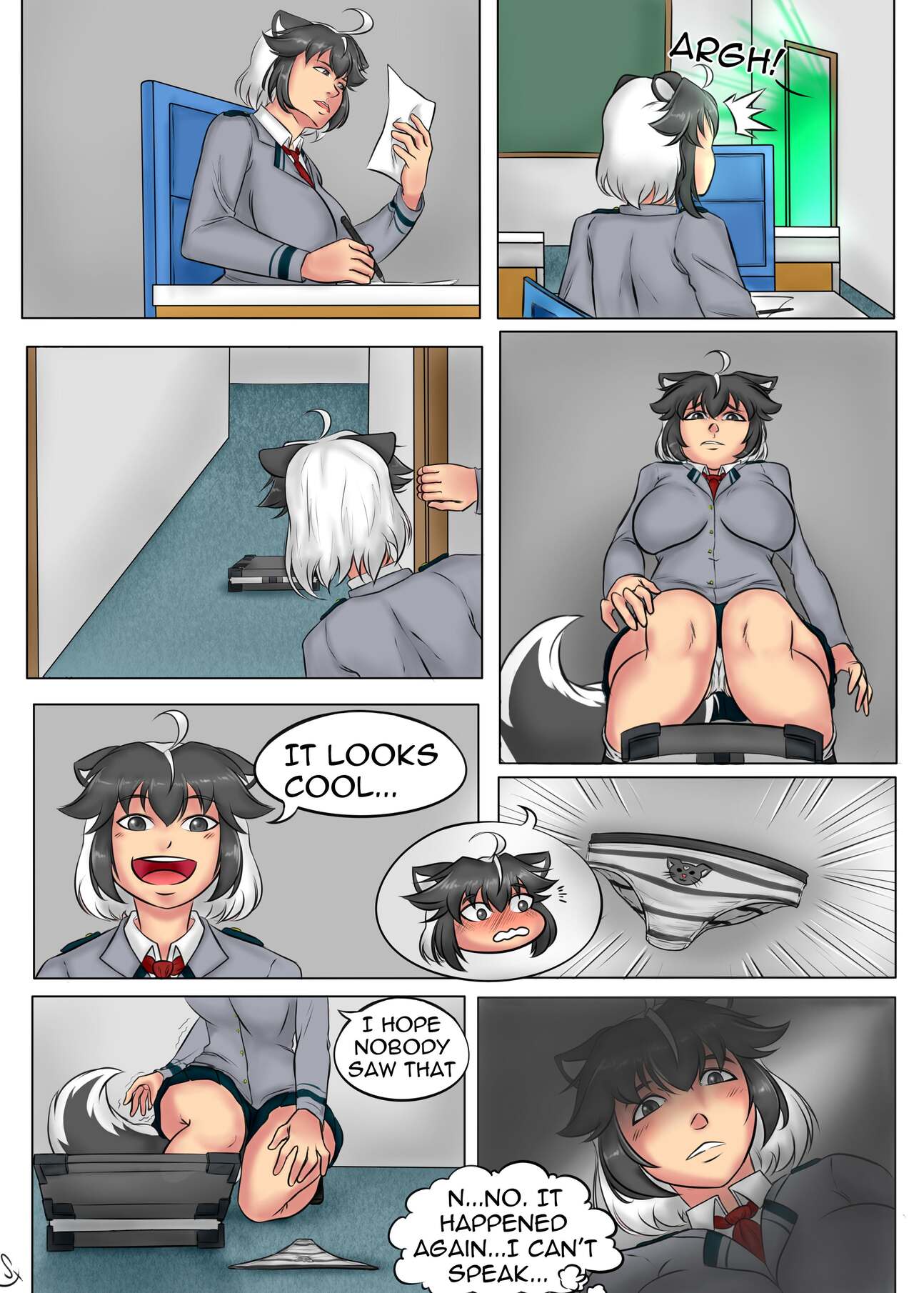 Skunk Girl Panty Transformation page 3 full