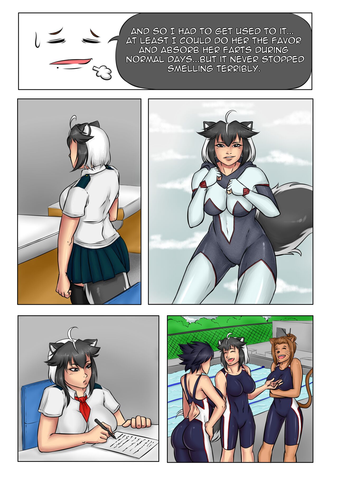 Skunk Girl Panty Transformation page 9 full