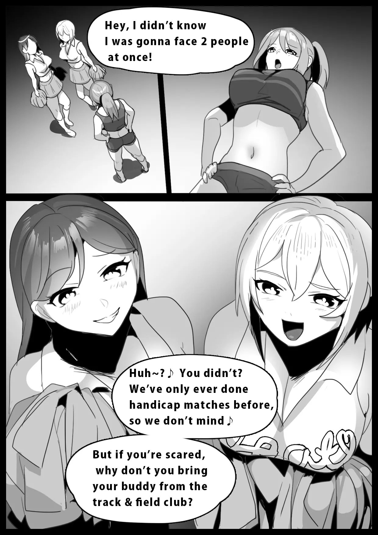 Girls Beat! Plus - Rie vs Shizuku &amp; Mia page 1 full