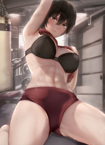 Mikasa after workout ? トレーニング後のミカサ cover