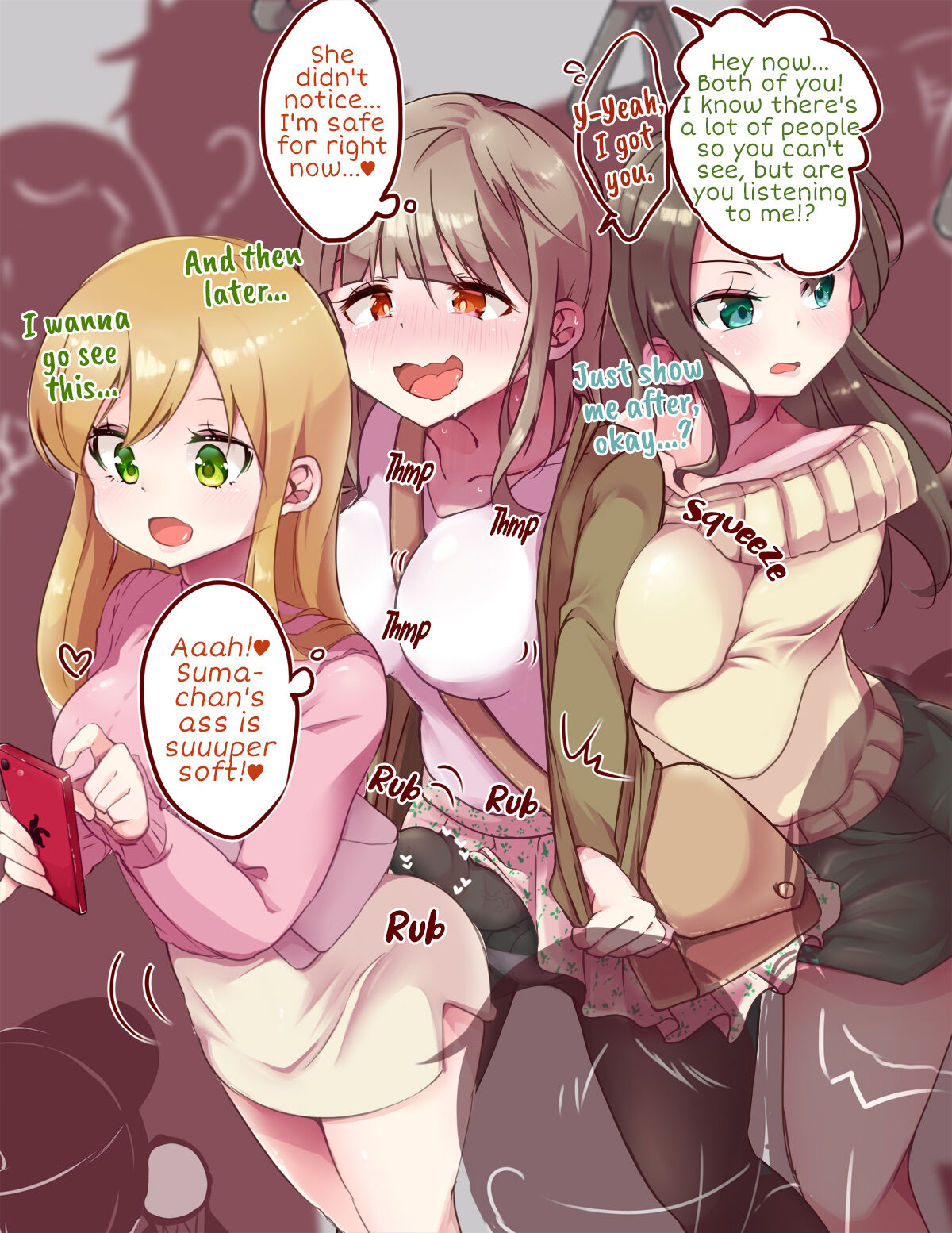Accidental Buttjob in a Crowded Train with Futanari-chan page 5 full