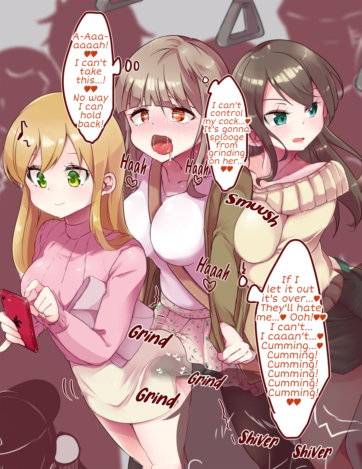 Accidental Buttjob in a Crowded Train with Futanari-chan page 9 full