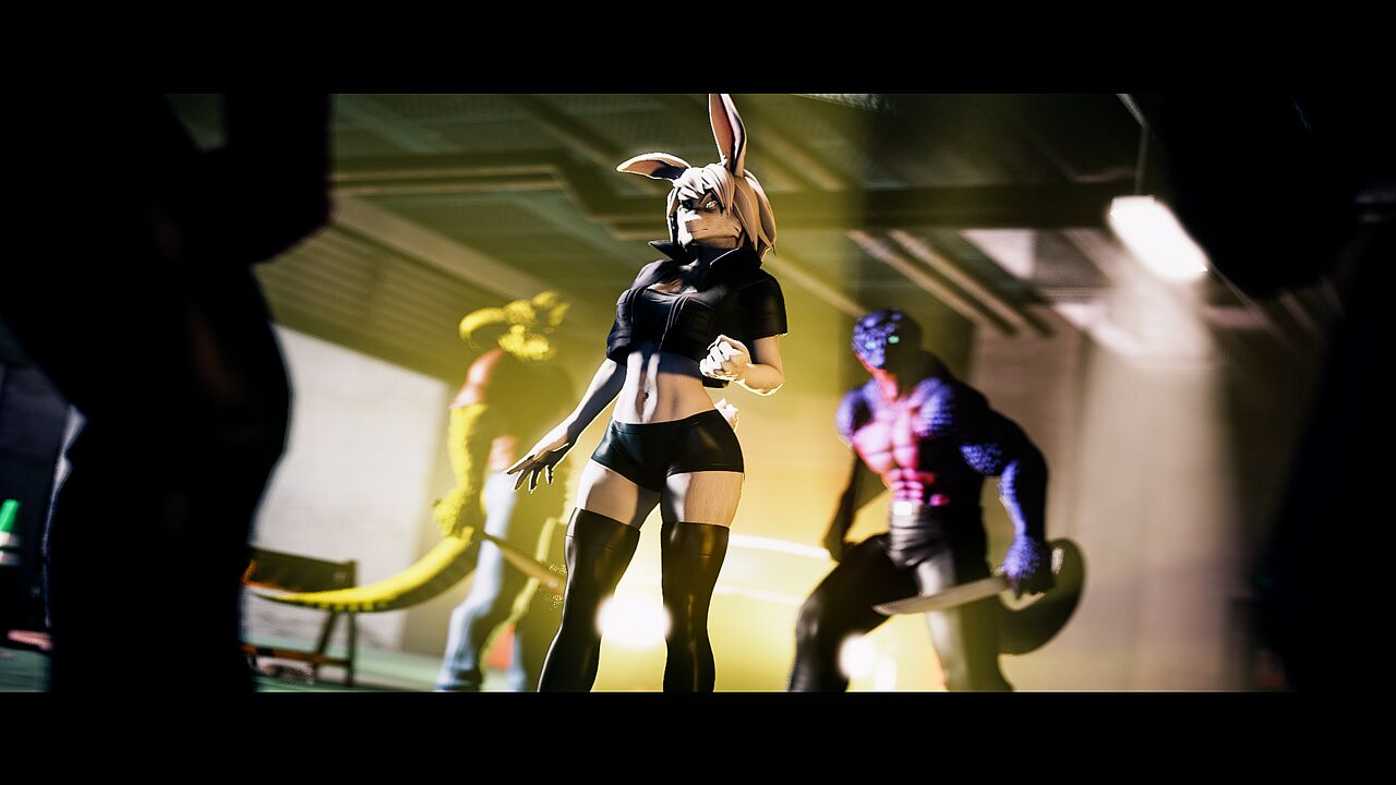 Rabbit girl fighting gangsters page 5 full