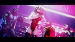 Rabbit girl fighting gangsters