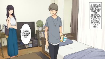 Senpai no Ie de Shiken Benkyou Oshiete moratte node Yuugata ni Kaeru Yotei datta Joshidaisei no Ichinichi | A University Girl Spending a Day Studying at Her Senior’s House After Deciding She’d Go Home in the Evening cover