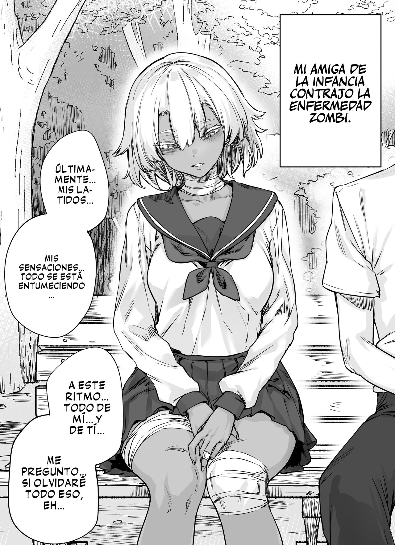 Zombi-Kei Osananajimi-chan ni Sei no Jikkan o Oshierarechau Manga | Un Manga sobre enseñarle a mi Amiga de la Infancia Zombi la verdadera sensación del Sexo page 1 full