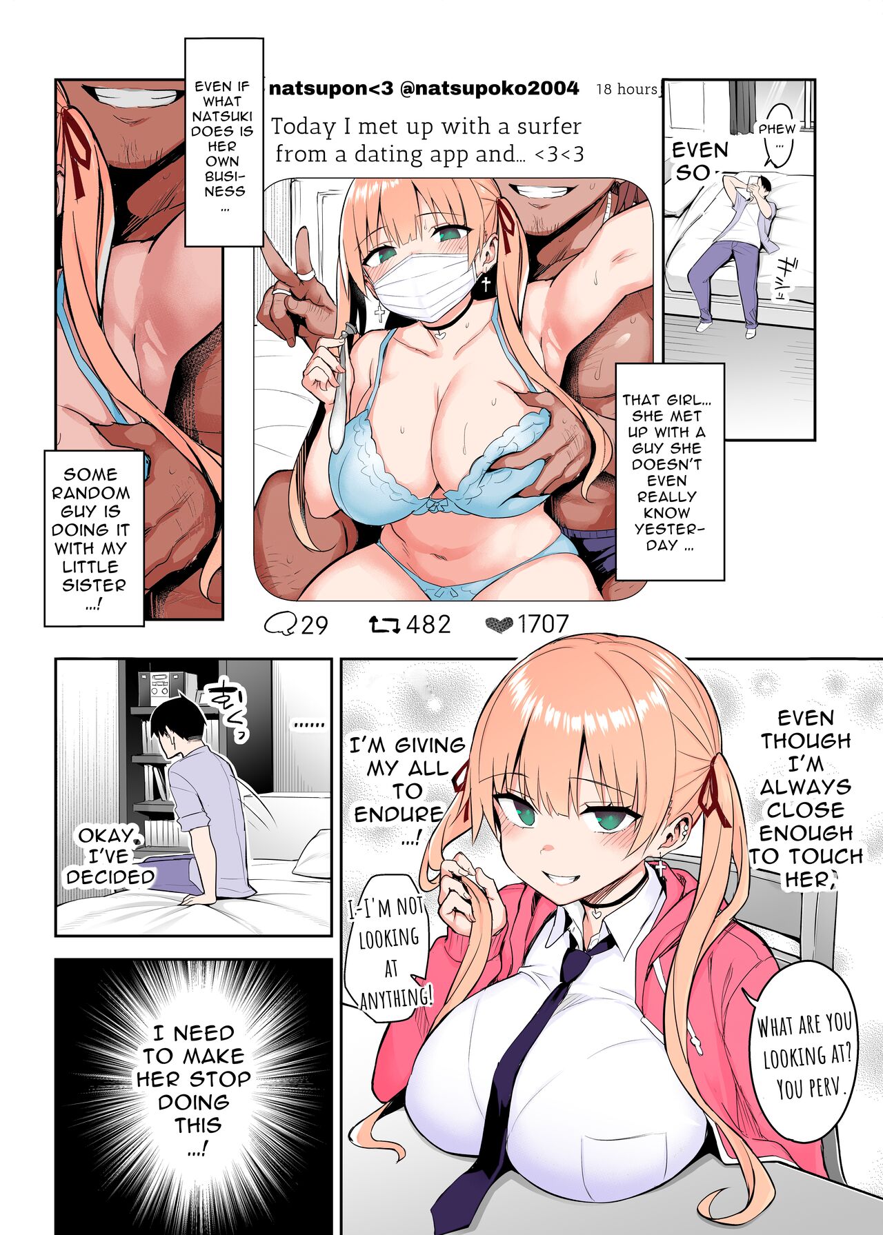 Moto InCha no Kyonyuu Yariman Imouto ga Erosugite, Onii-chan wa Mou...!! 2 | I Can't Handle My Former Bookworm Little Sister Now That She's a Slut! 2 page 10 full