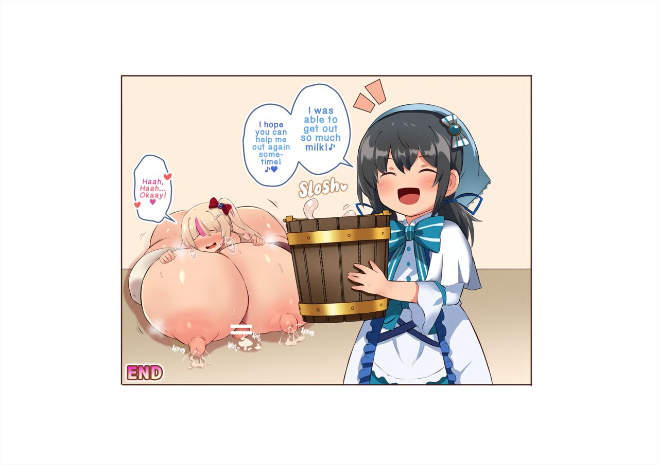 【超乳＆ふたなり要素あり】むちむちアシュリーちゃんのふたなり搾乳漫画 page 6 full