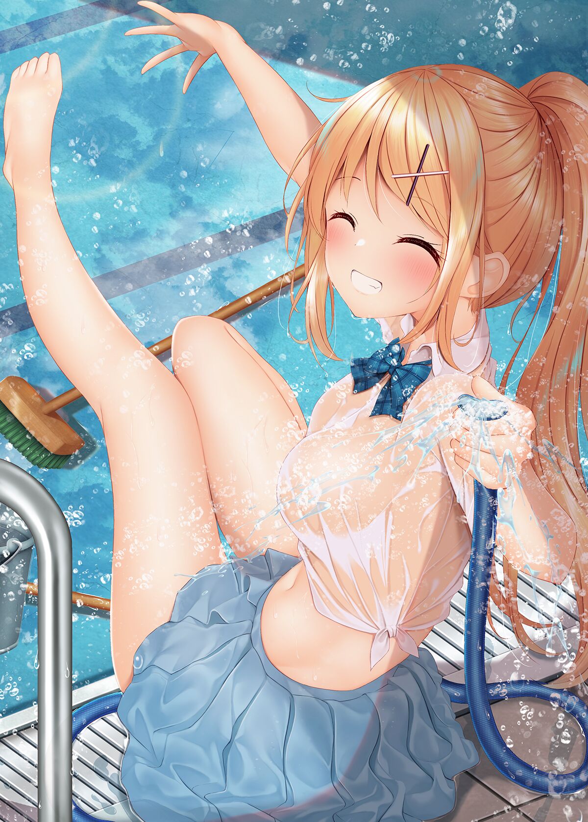 カレンちゃんプール掃除で全裸になったのでそのまま開放的に中出しSOX! page 2 full