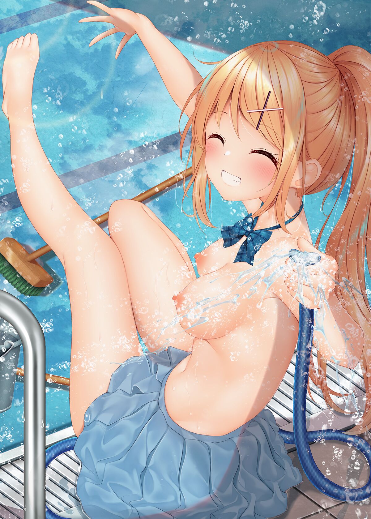 カレンちゃんプール掃除で全裸になったのでそのまま開放的に中出しSOX! page 3 full