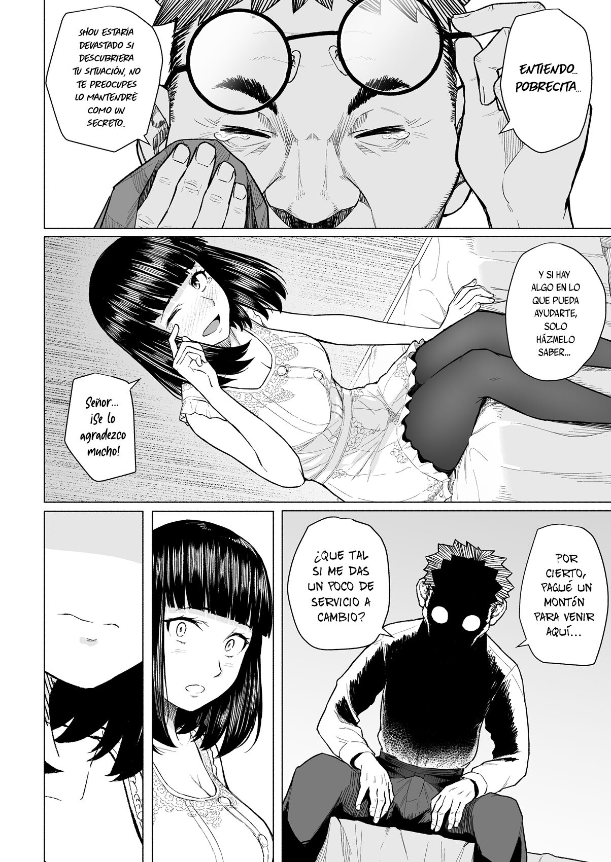 Akogare no Nee-chan wa Fuuzoku Ochi Shite Oyaji ni Dakareru | La Nee-chan que Anhelaba Comenzó a Prostituirse y tuvo Sexo con mi Papá page 9 full