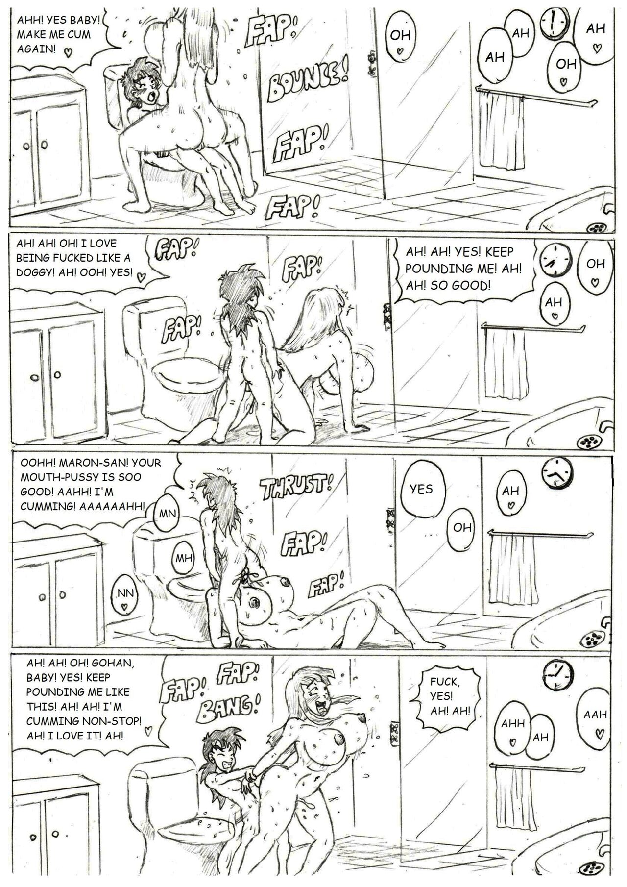 DRAGONBALL NTR 5 - Ambushing Gohan - Gohan X Harem page 10 full