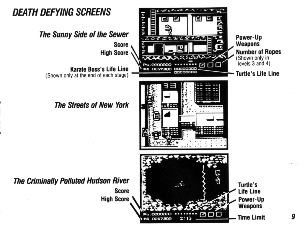NES TMNT Manual page 9 full