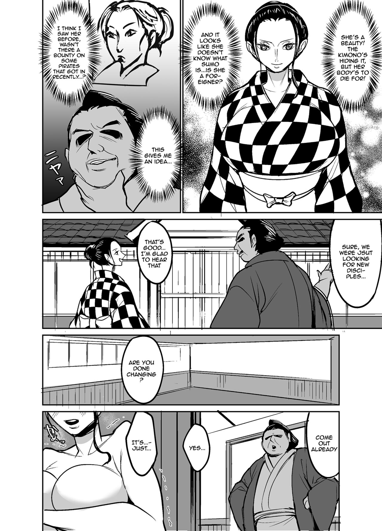 Wa no Kuni ni Sumou-tori to Shite Sennyu Shite Shimatta Kokogaku-sha | The Archaeologist Who Has Infiltrated the Wano Country As a Sumo Wrestler page 3 full