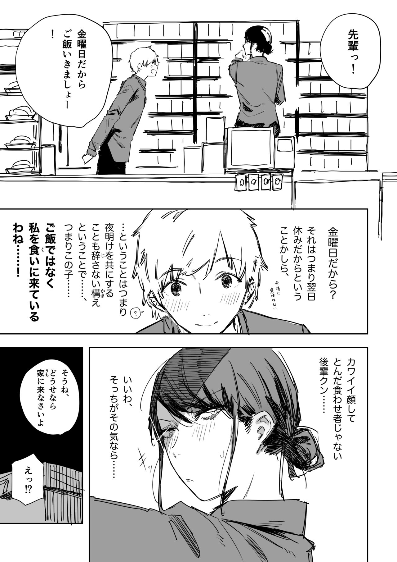 思考回路が下半身に直結している残念な先輩 page 1 full