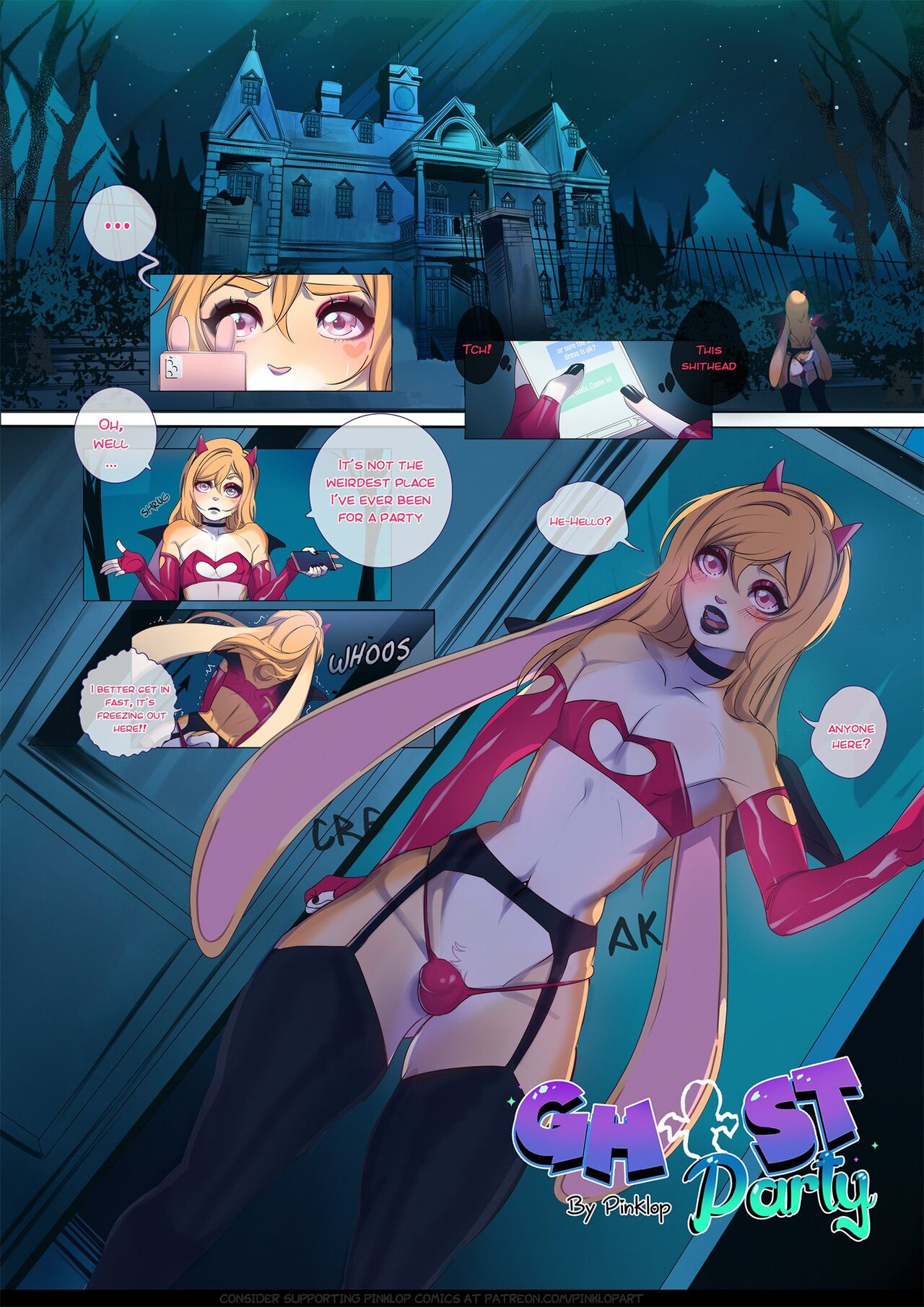 PinkLop - Ghost party - Comic page 2 full