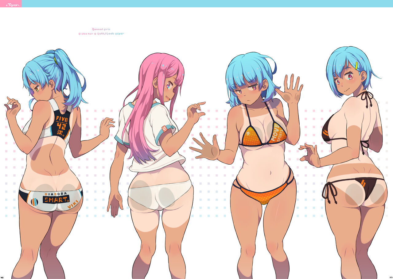 Tanned Girl Blue Hair #3 page 9 full