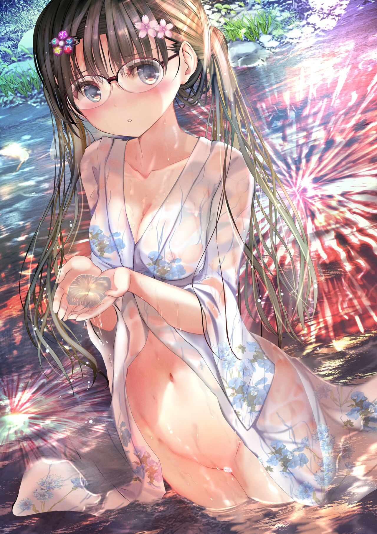 Inaka no Kawabe x Hanabi Taikai x Nuresuke Yukata x Kyouei Mizugi page 3 full