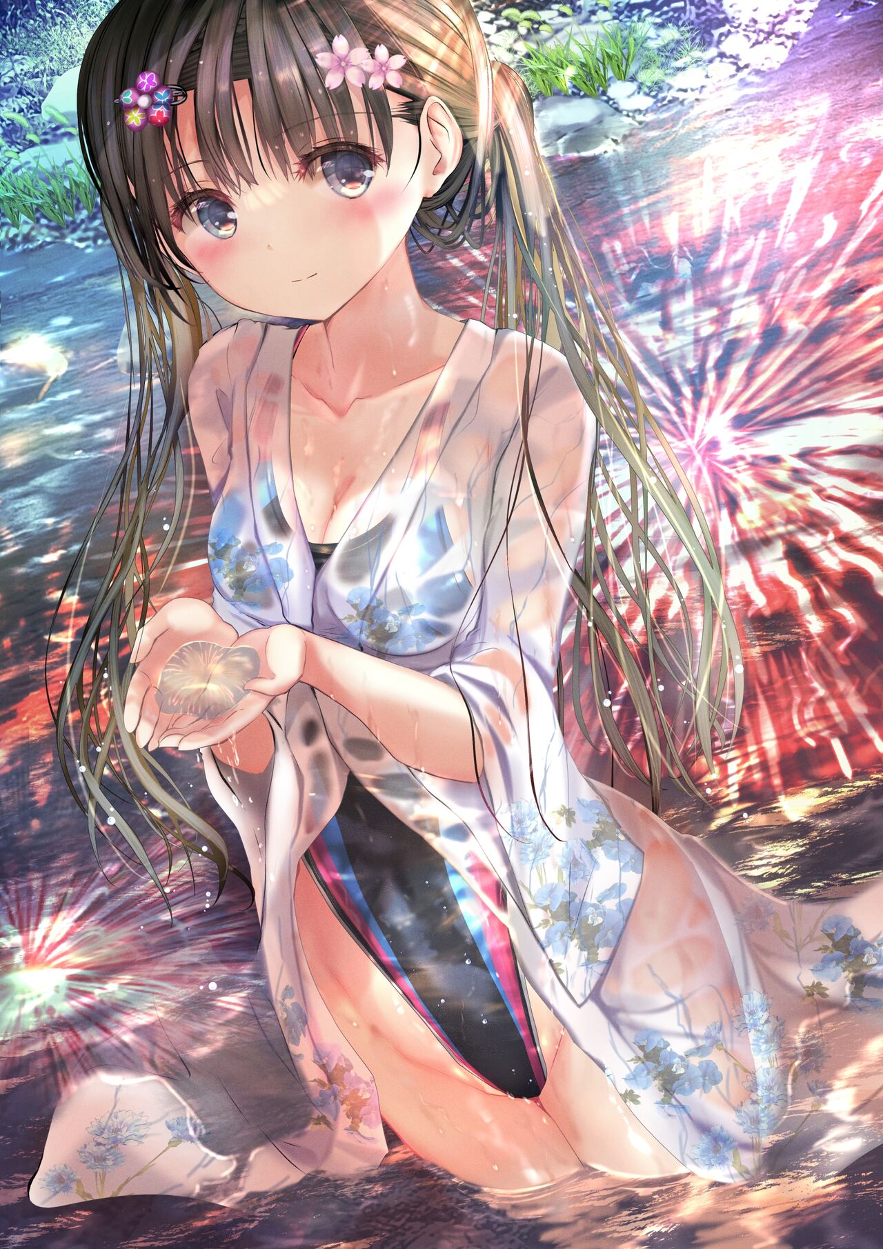 Inaka no Kawabe x Hanabi Taikai x Nuresuke Yukata x Kyouei Mizugi page 5 full