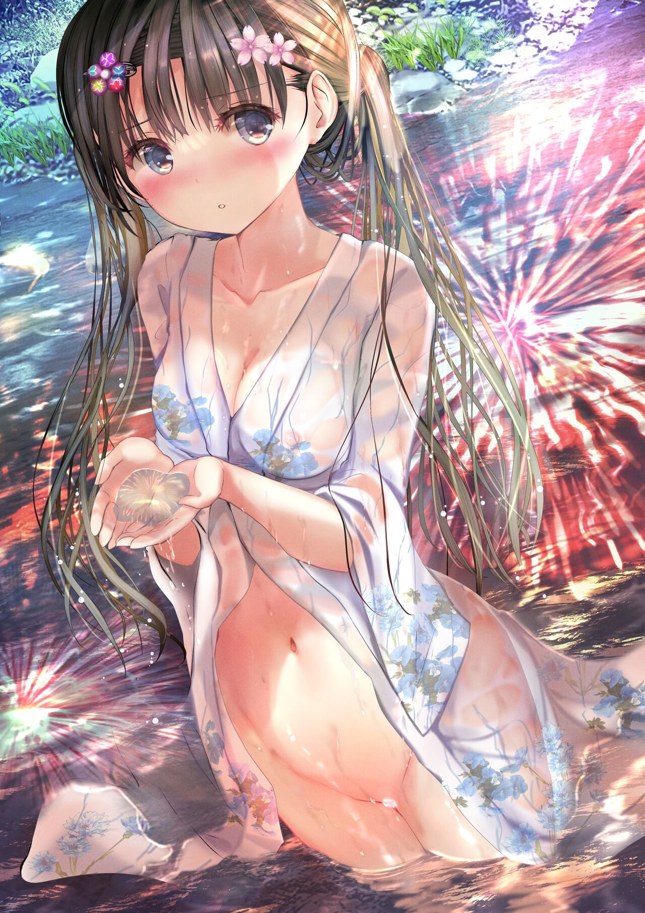 Inaka no Kawabe x Hanabi Taikai x Nuresuke Yukata x Kyouei Mizugi page 7 full