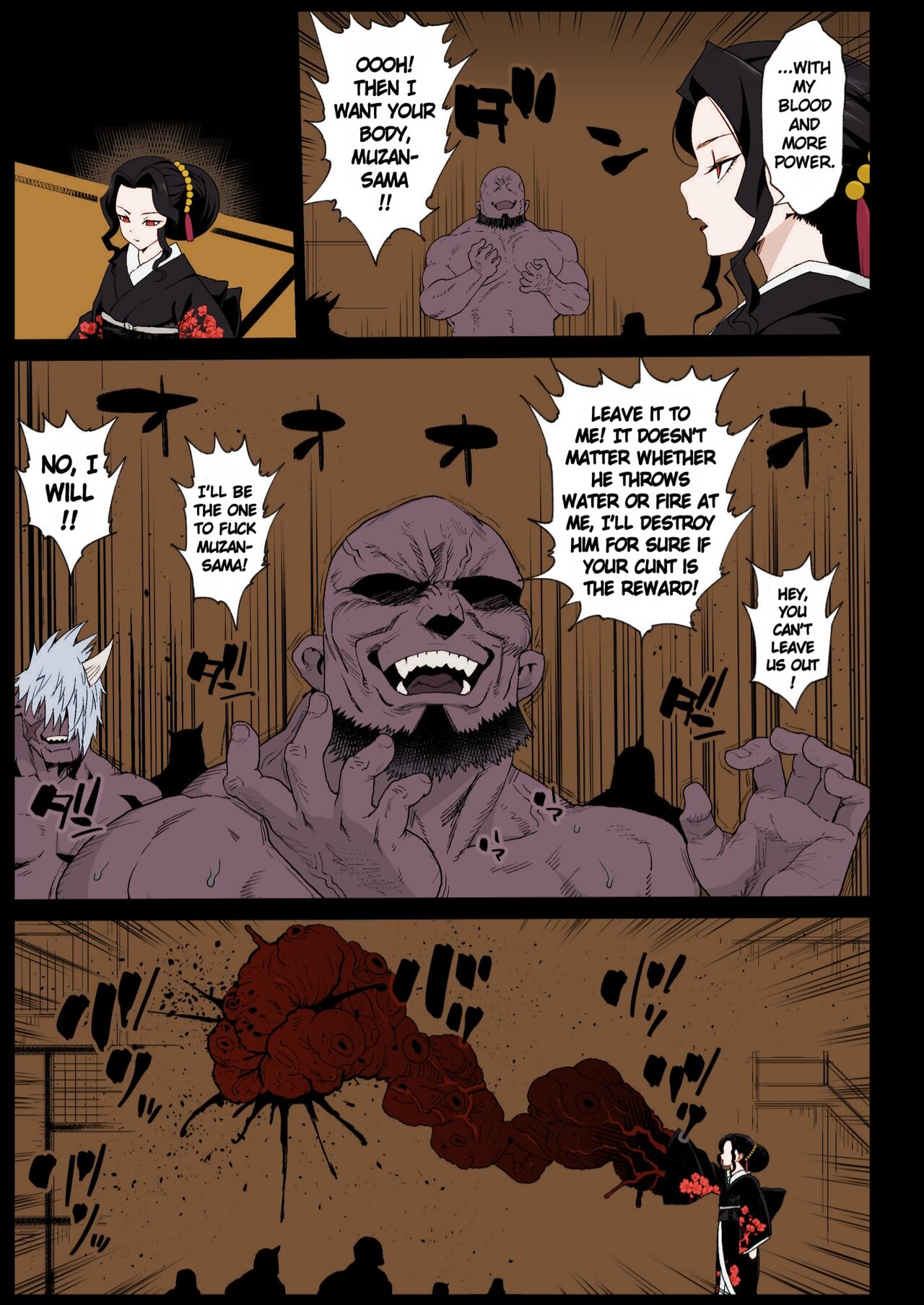 Mesu Ochi Jou Muzan-sama - RAPE OF DEMON SLAYER 4 | Making a Mess of Lady Muzan-sama - RAPE OF DEMON SLAYER 4 page 4 full