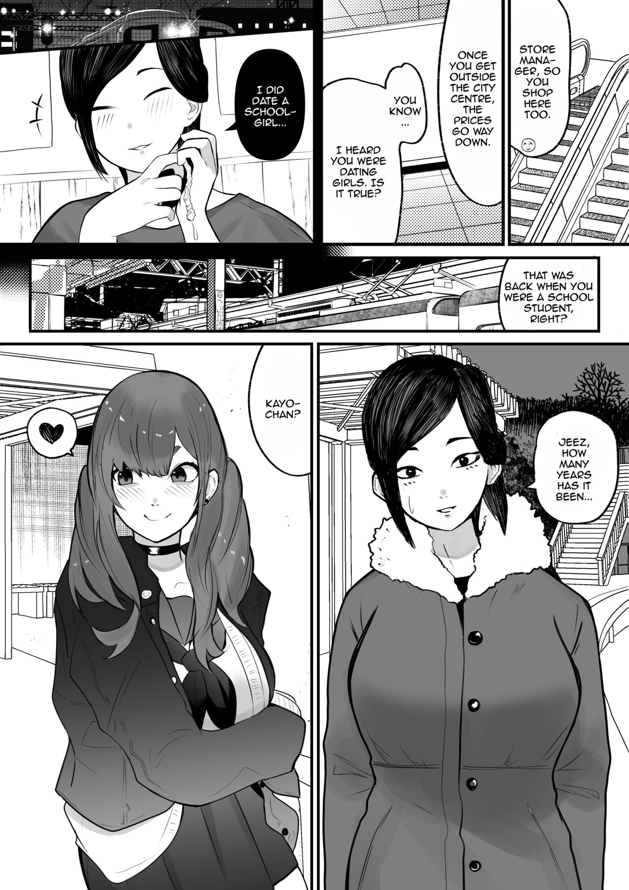 Futanari Oba-san Basaki no Mesugaki to Berochuu Sex | A Horny Girl French Kisses And Has Sex With An Older Futanari Woman page 2 full