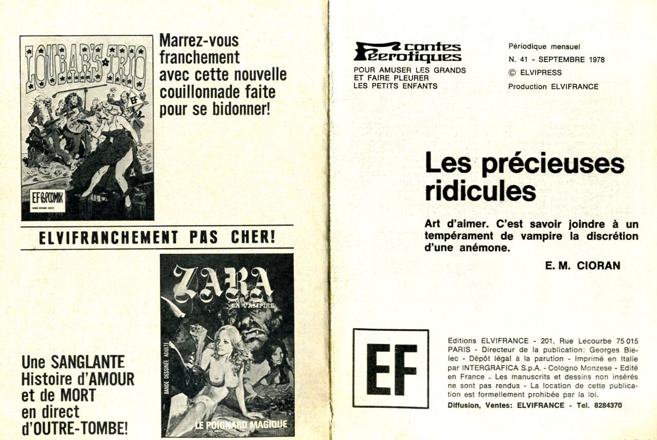 Elvifrance - Contes féérotiques 41 - Les précieuses ridicules page 2 full