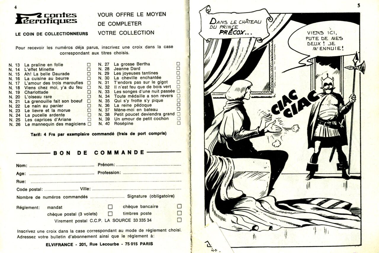 Elvifrance - Contes féérotiques 41 - Les précieuses ridicules page 3 full