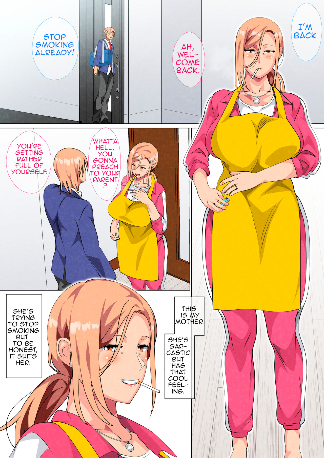 Musuko ni Yowami o Nigirareta Motoyan no Haha | Son Found his Former Delinquent Mother's Weakness page 3 full