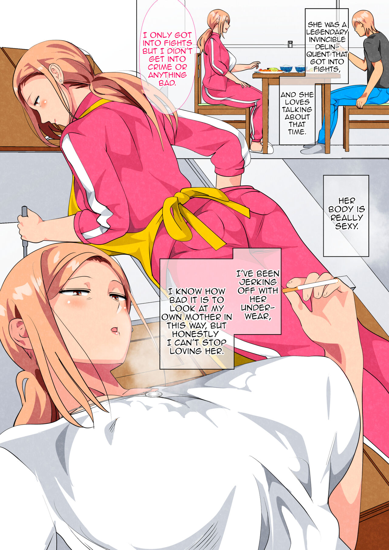 Musuko ni Yowami o Nigirareta Motoyan no Haha | Son Found his Former Delinquent Mother's Weakness page 4 full