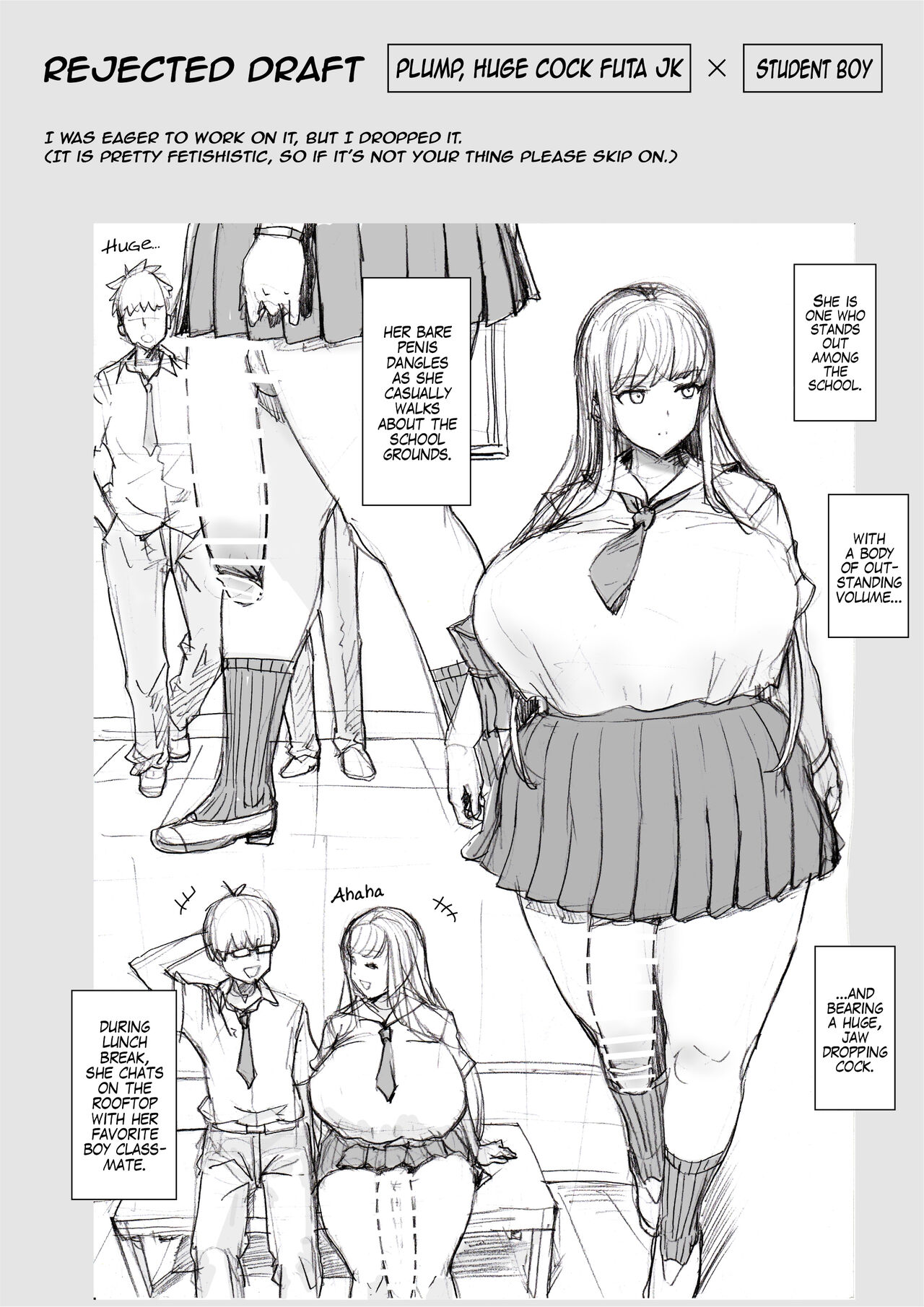 Plump, Huge Cock Futa JK x Student Boy page 1 full
