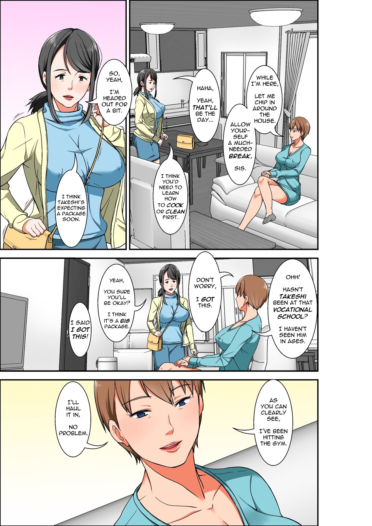 Hahaoya to SEX shiyou to shitara cho binkan taishitsu no oba ga wana ni kakatta hanashi | A story of how I paid for sex with mom, but got my hypersensitive aunt instead page 3 full