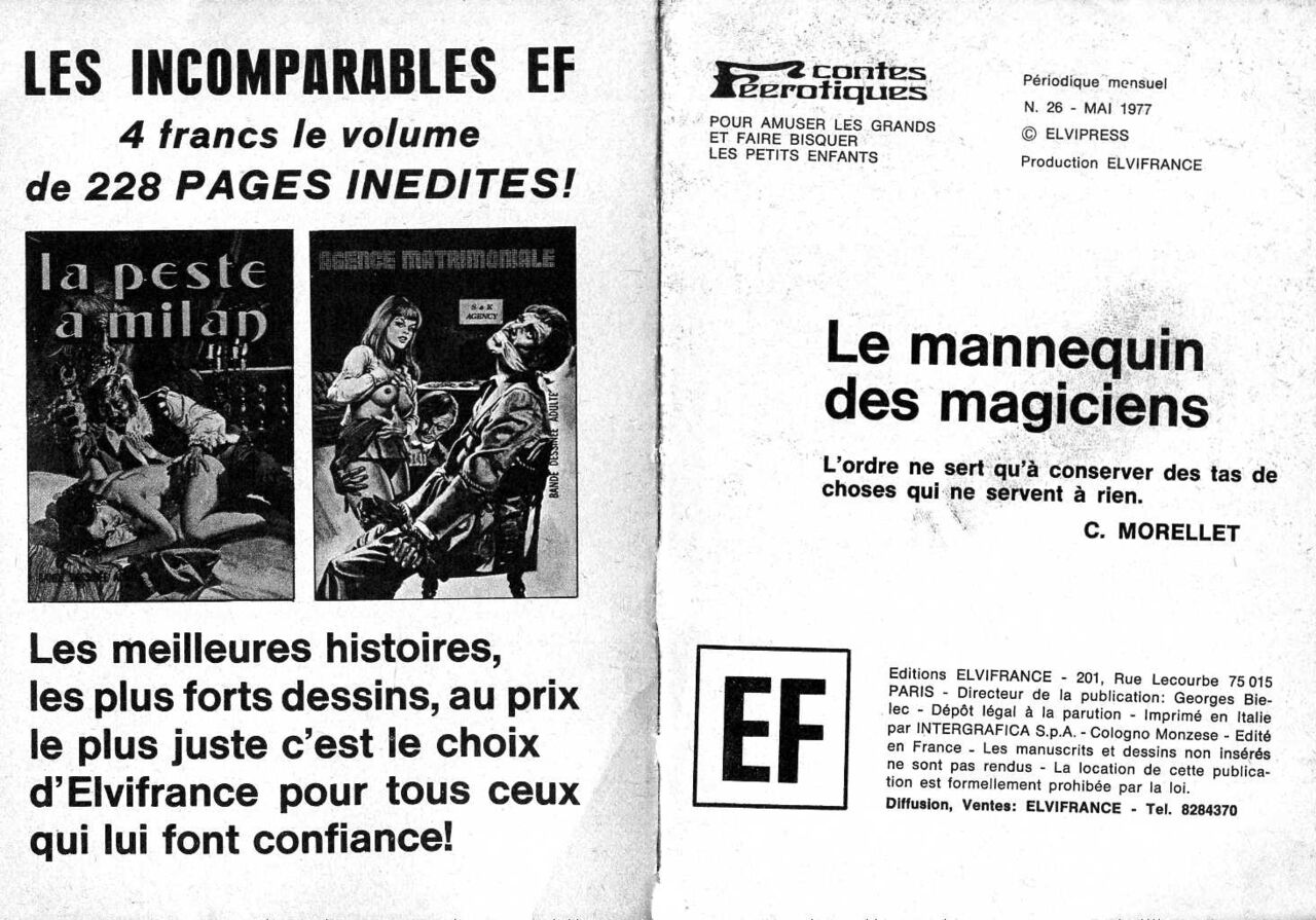 Elvifrance - Contes féérotiques 26 - Le mannequin des magiciens page 2 full