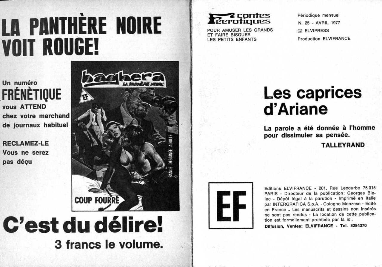 Elvifrance - Contes féérotiques 25 - Les caprices d'Ariane page 2 full