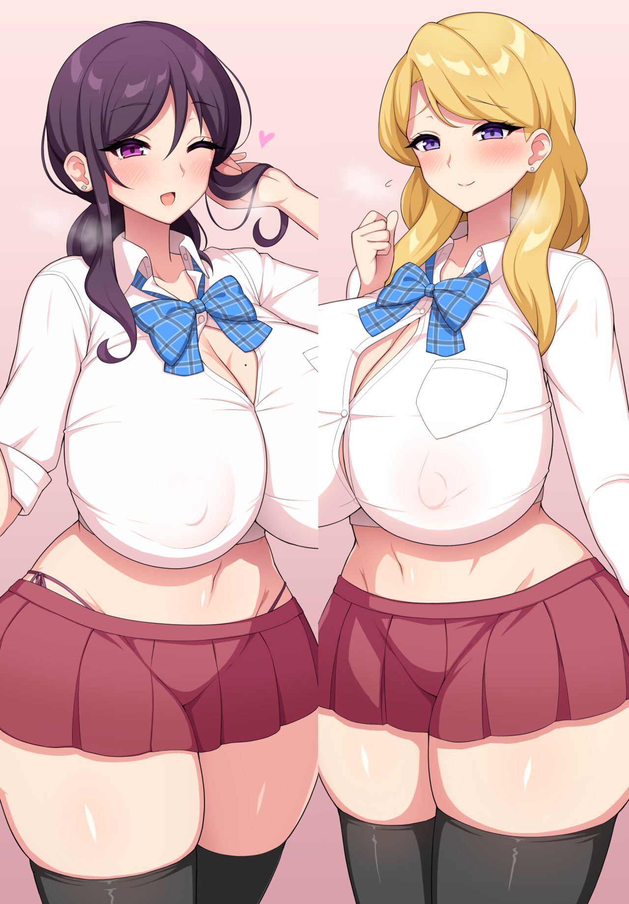 Pichipichi Seifuku Mari-san Shizuka-san page 1 full