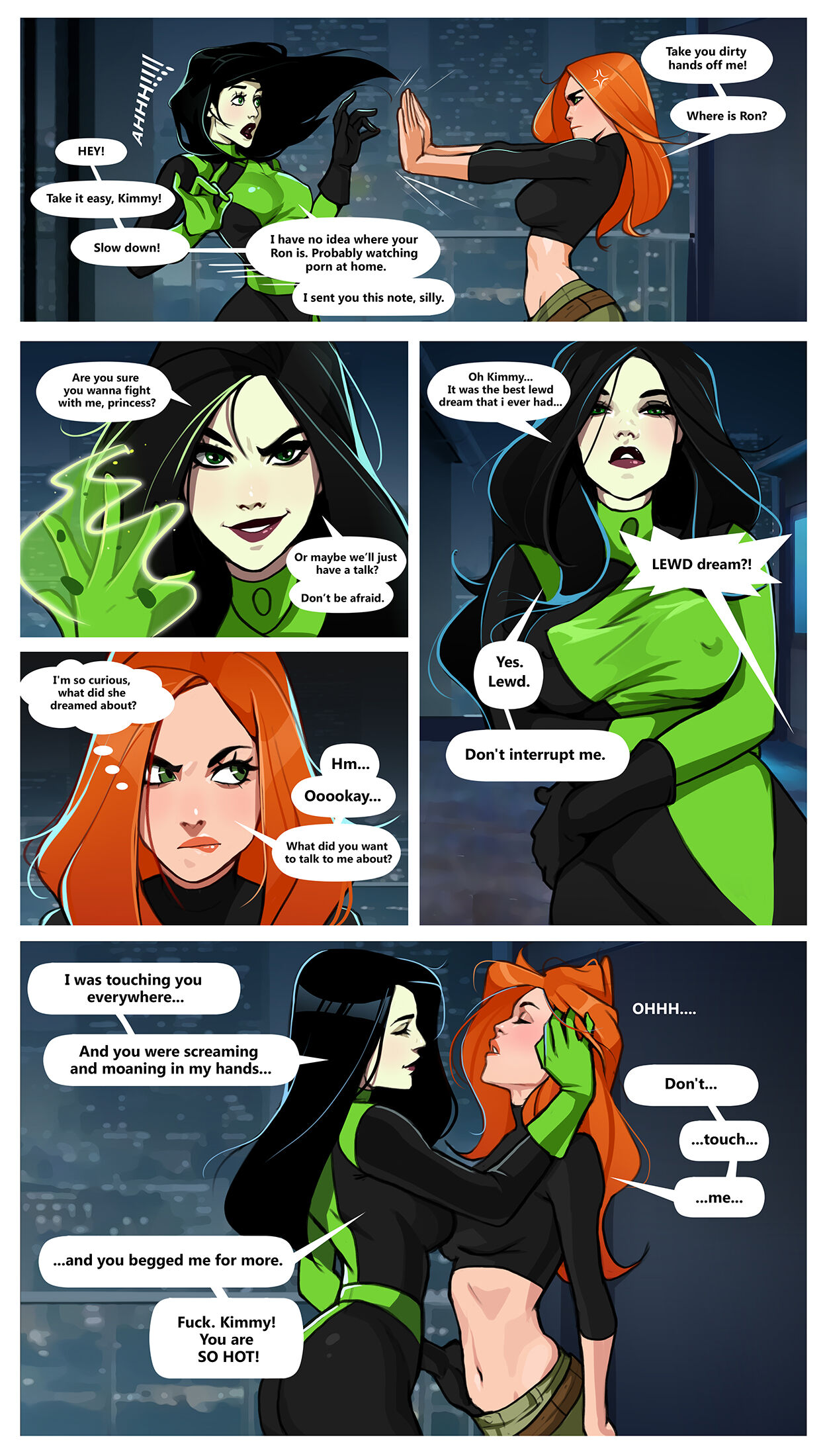 Kim and Shego: Date on the roof page 3 full