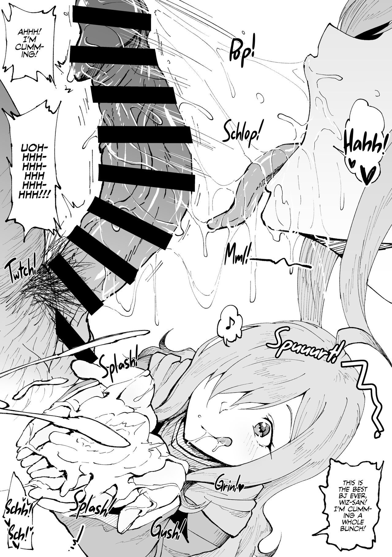 Hana kara nonjau Wiz-san  | Wiz-san's nose-slurping! page 3 full