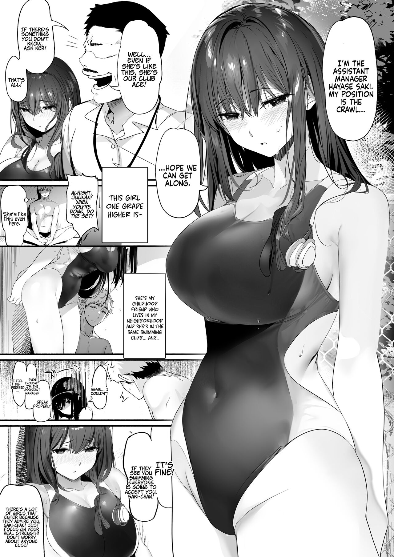 Suieibu no Seisokei Osananajimi ga DQN ni Moteasobareru Ichibushijuu | The Whole Story of My Neat Childhood Friend in the Swimming Club Being Toyed With by a Dumbass page 5 full
