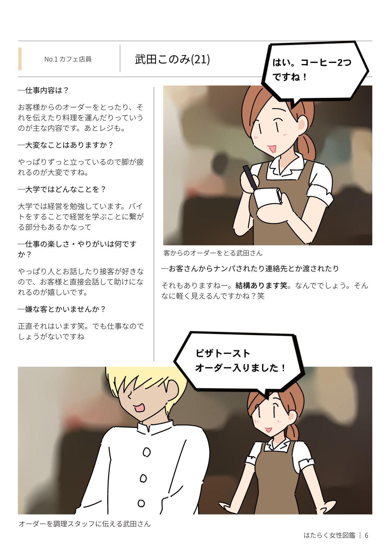 Hataraku Josei Zukan vol.1 ～Hataraku Josei no Ichinichi "Hirugao/Yorugao" ni Micchaku!～ page 6 full